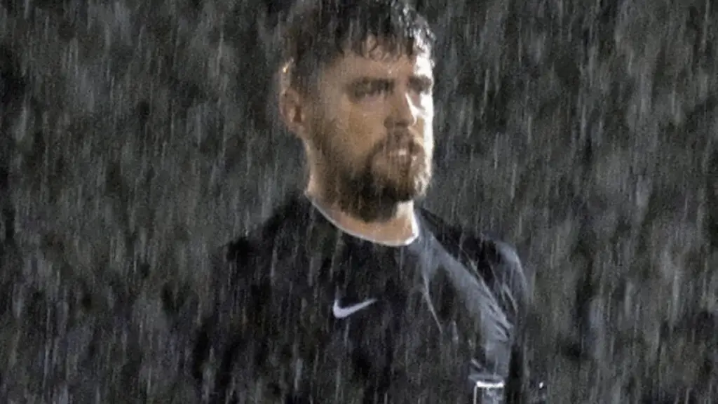 We couldn't not drop in this picture of Ethan reffing in a torrential downpour. Photo: Andrew Batt.