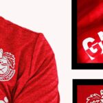 The new red Newbury Town kit.
