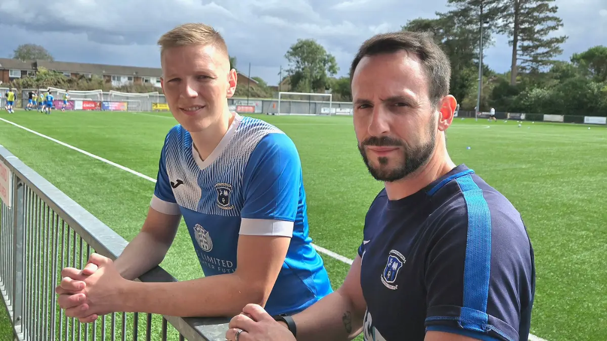 Mitchell Burley (blonde hair) and Andy Rumble. Photo supplied by club.