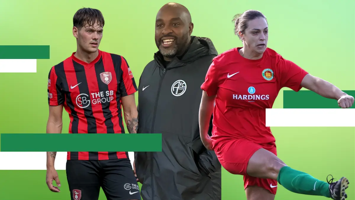 Left to right: Alfie Pavey, Marcus Richardson and Jacqui Hanson. Photos by John Leakey, AFC Aldermaston and Richard Milam.