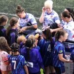 Reading FC Women sign autographs after the game on Sunday. Photo: Abi Ticehurst.