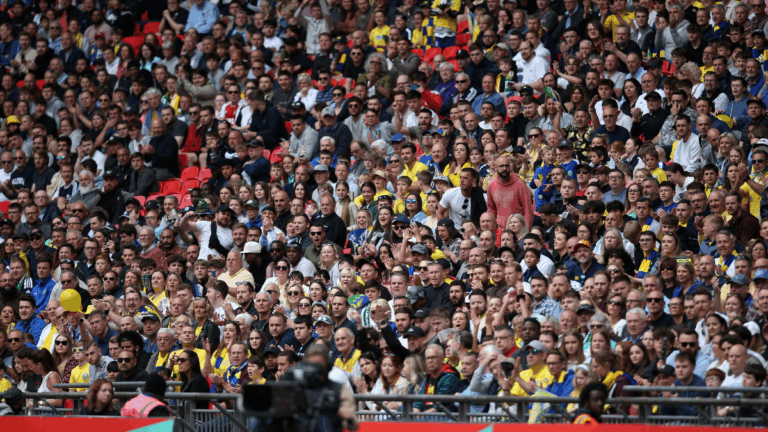 Ascot United fans at Wembley for the FA Vase Final. Photo: Neil Graham.