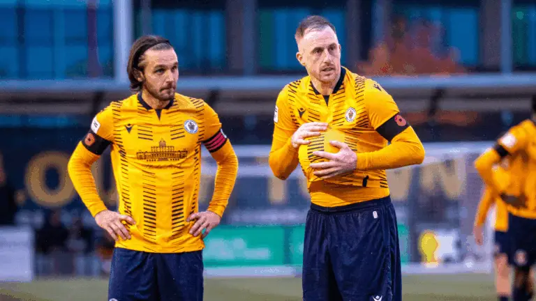 Scott Davies lines up a free kick. Photo: Zak Rana.
