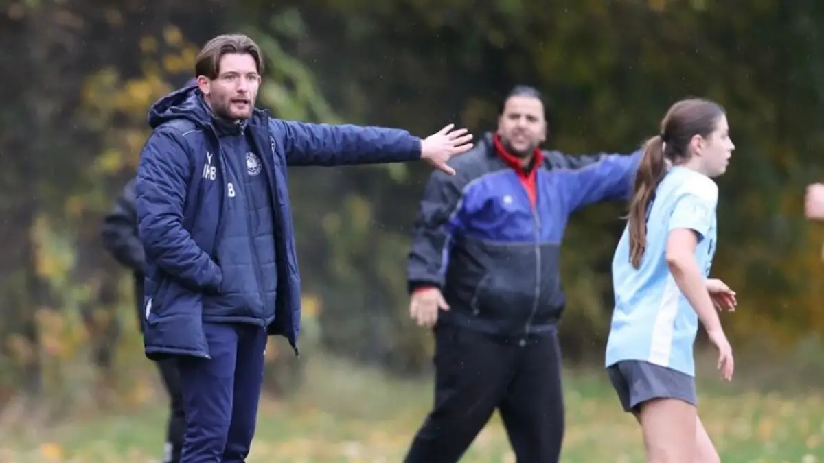 Jordan Blake steps in to manage Woodley United Ladies. Photo: Andy Wicks.