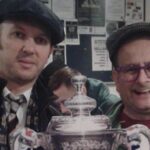 The author with Timmy Mallett and his FA Cup as kick off approached at York Road for the 2015/16 first round replay against Port Vale. Photo: Steve Jinman.