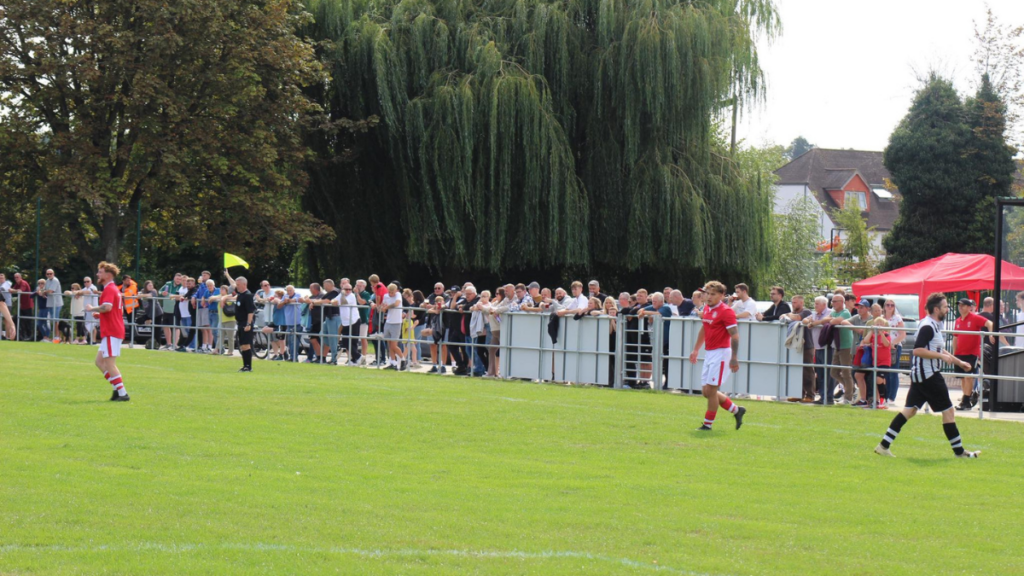 Newbury Town supporters at Faraday Road. Photo supplied by Newbury Town FC.