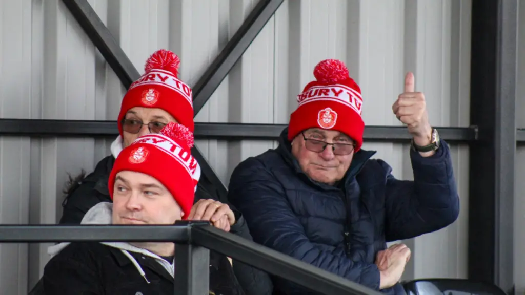 Newbury Town supporters at Faraday Road. Photo supplied by Newbury Town FC.
