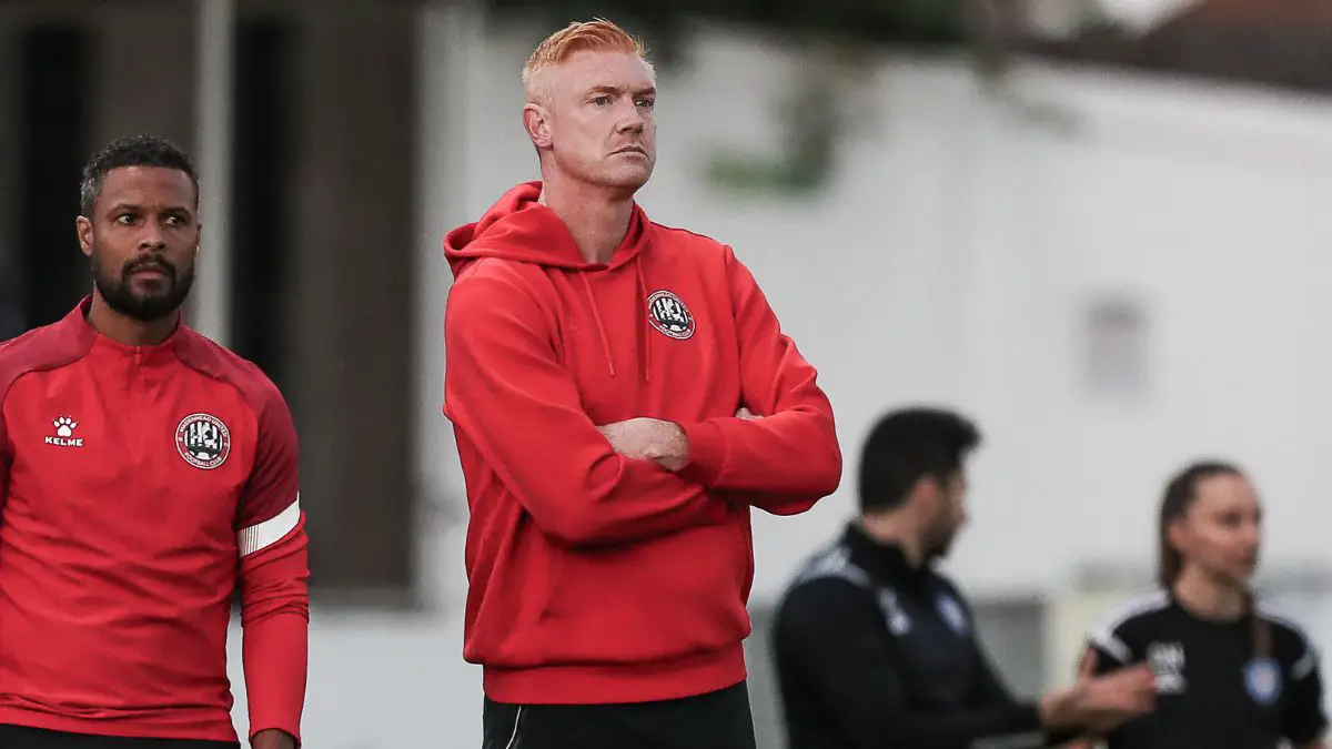 Dave Kitson on the touchline at Maidenhead United. Photo: Darren Woolley.