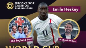 Ex-England international Emile Heskey is appearing in Reading on Friday as part of a World Cup warm up event.