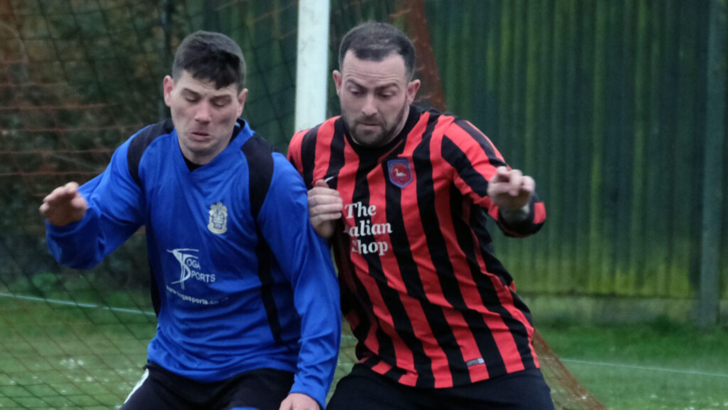 Action from Cookham Dean vs Newbury in March 2020. Photo: Andrew Batt.