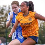 Megan Duffy in action for Slough Town Ladies in the FA Cup. Photo: Sinead Thompson.