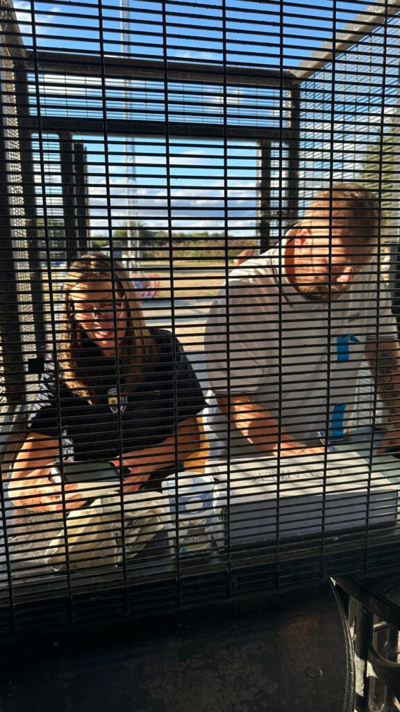 Vicky Pyke (left) on the turnstile for Reading City vs Wokingham Town.