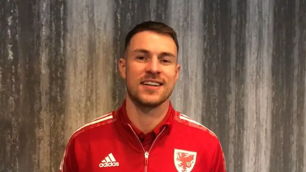 Aaron Ramsey. Photo: Screengrab from video, scroll down to watch.