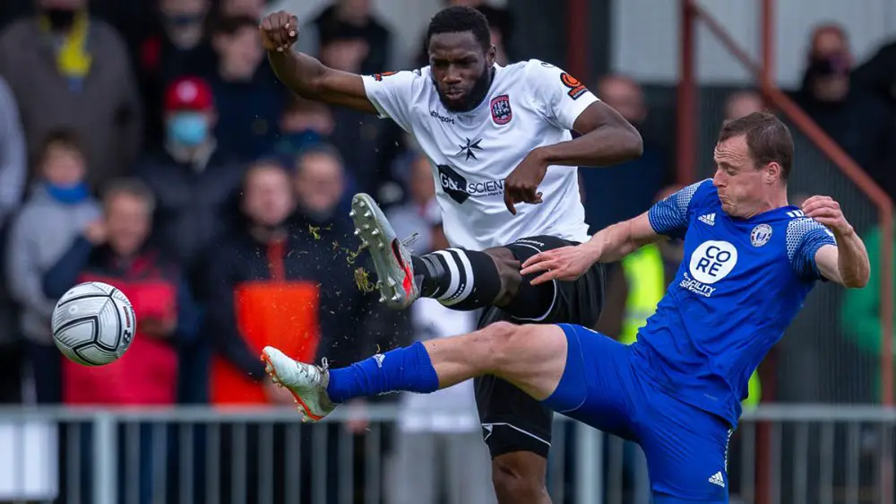 Action from FC Halifax Town's visit to Maidenhead United in 2021. Photo: Darren Woolley / darrenwoolley.photos