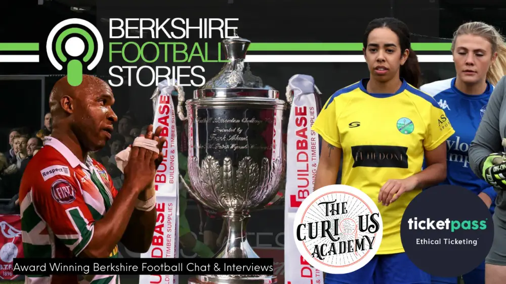 Windsor's Barry Hayles, the FA Vase and Ascot United's Nicole Brown.
