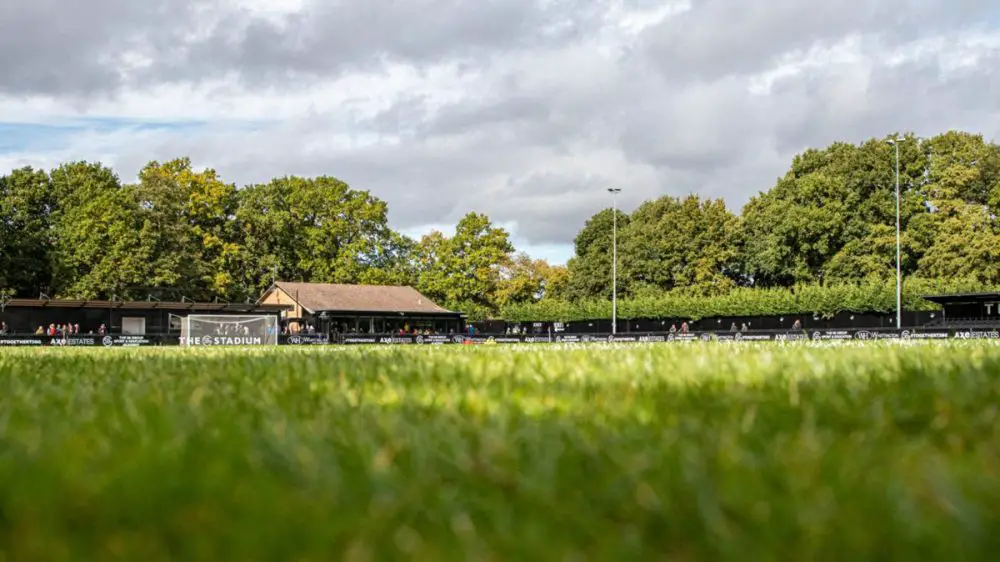 Bottom Meadow, the home of Sandhurst Town and Bracknell Town. Photo: John Leakey.