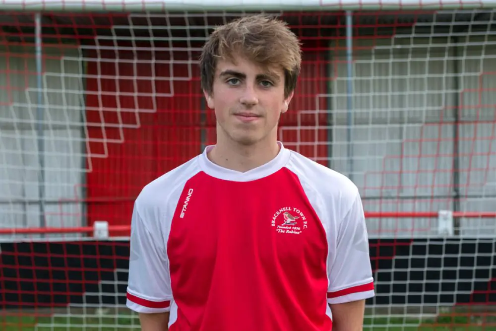 Bracknell Town forward Connor Thorndike. Photo: Connor Sharod-Southam.