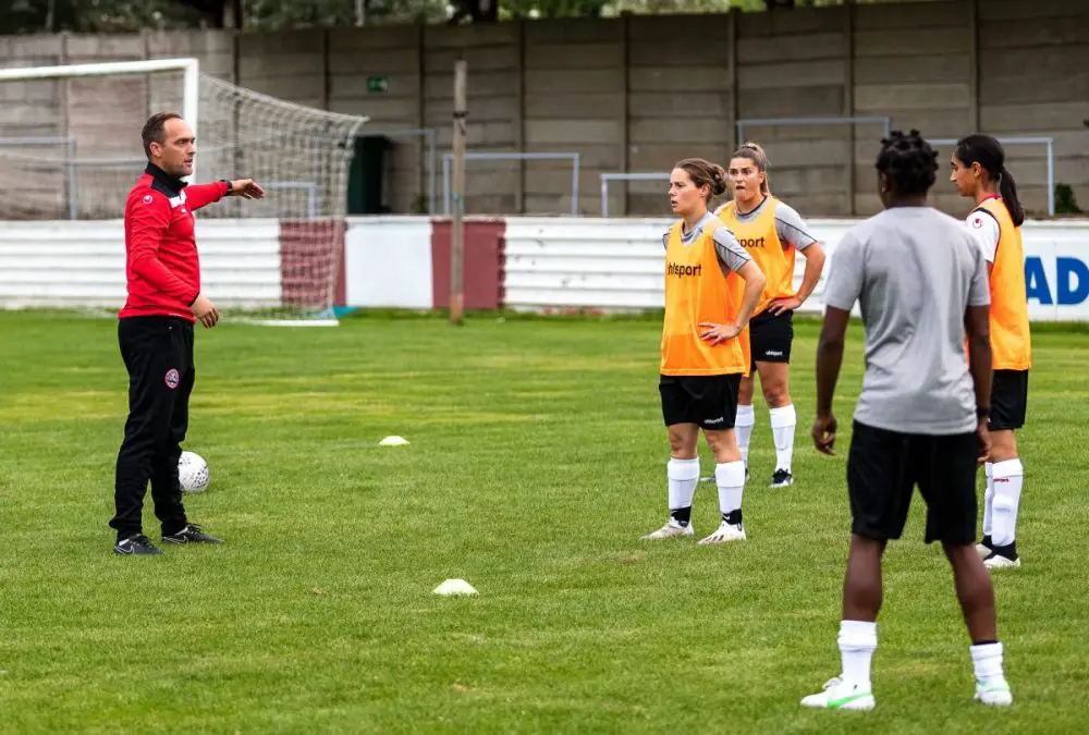 Womens National League match between Maidenhead United and Chesham Ladies at The Meadow, Chesham on the 25 August 2021 Photo: Darren Woolley