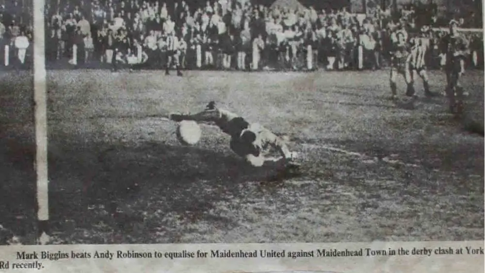 Maidenhead United vs Maidenhead Town. Photo from the Maidenhead Advertiser.