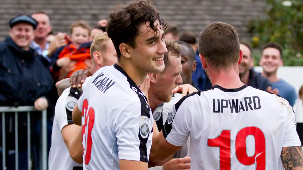 Max Kilman playing for Maidenhead United. Photo: Mick Vogel.