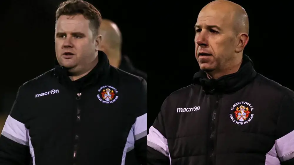 Neil Baker and Jon Underwood, Slough Town FC managers. Photo: Neil Graham.