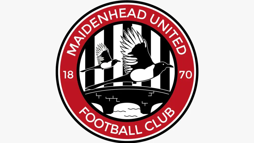 The new Maidenhead United FC crest to celebrate the clubs 150th year.