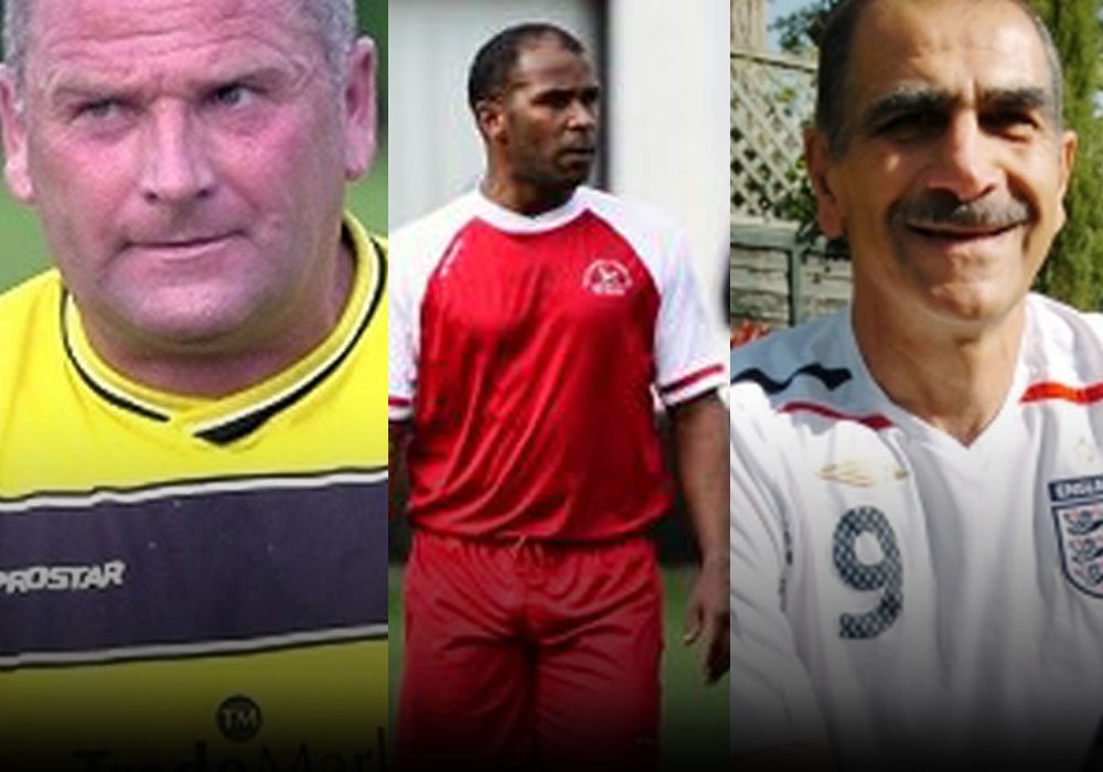 Some of the oldest footballers in Bracknell. Left to right: Tony Calvert, Keith Pennicott-Bowen and Henry Abrahamian.