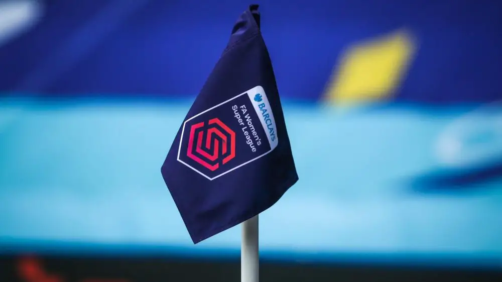 FA Women's Super League corner flag. Photo: Neil Graham / ngsportsphotography.com