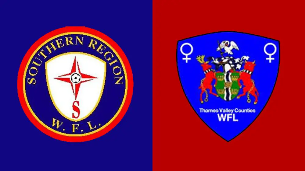 The Southern Region Women's Football League and Thames Valley Counties Women's Football League logos