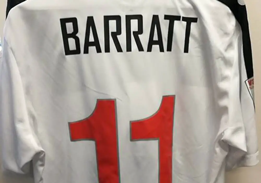 Sam Barratt's Maidenhead United shirt. Photo: Sam Barratt.