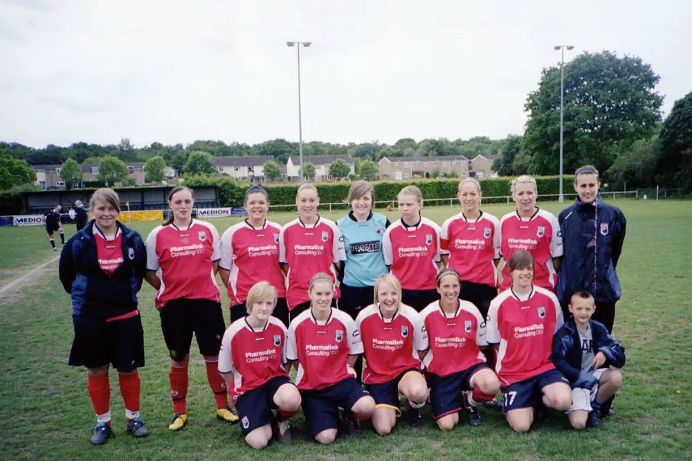 Back Row (Left to Right): Chloe Rostron, Lucy Thompson, Jade Pilley, Tina Brett, Ellie Parker, Lou Ekins, Natalie Barrett, Pippa Busby, Amy Saunders Front Tow (Left to Right): Kat Mace, Alex Dover, Mel Callaway, Verity Snow, Chrissy Nassif