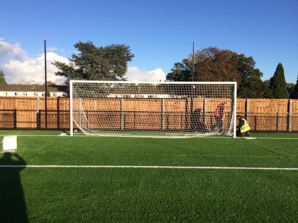 The goal is installed at the Bradley End at Bracknell Town FC. Photo: facebook.com/bracknelltownfc