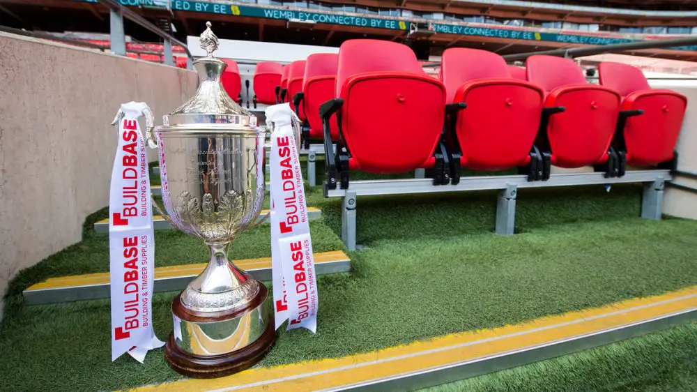The FA Vase trophy at Wembley.