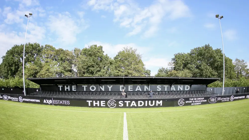The Tony Dean stand at Bottom Meadow - home of Sandhurst Town and Bracknell Town. Photo: Neil Graham / ngsportsphotography.com
