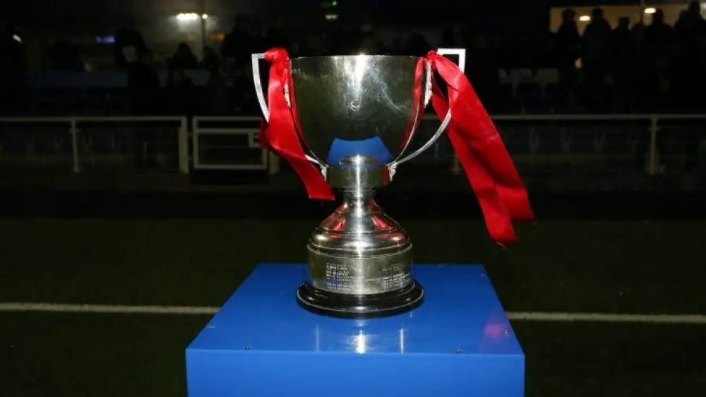 The Velocity Trophy. Photo: Bostik League.