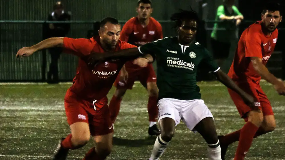 Whyteleafe vs Binfield in the FA Cup. Photo: Andrew Batt.