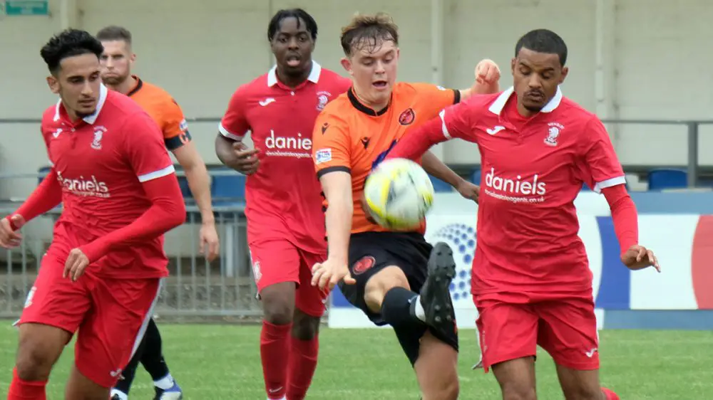 Wokingham & Emmbrook's Ellis Day against Wembley. Photo: Andrew Batt / contentello.smugmug.com