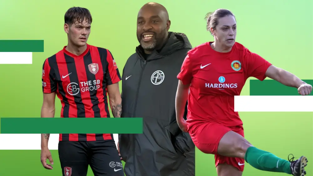 Left to right: Alfie Pavey, Marcus Richardson and Jacqui Hanson. Photos by John Leakey, AFC Aldermaston and Richard Milam.