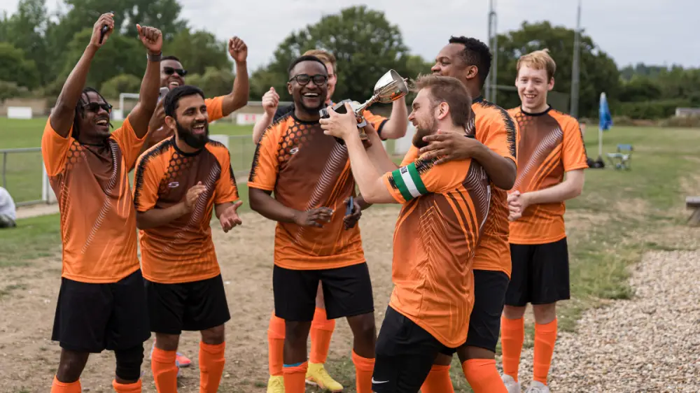 The team from PwC with the trophy. Photo: Christian Preedy.